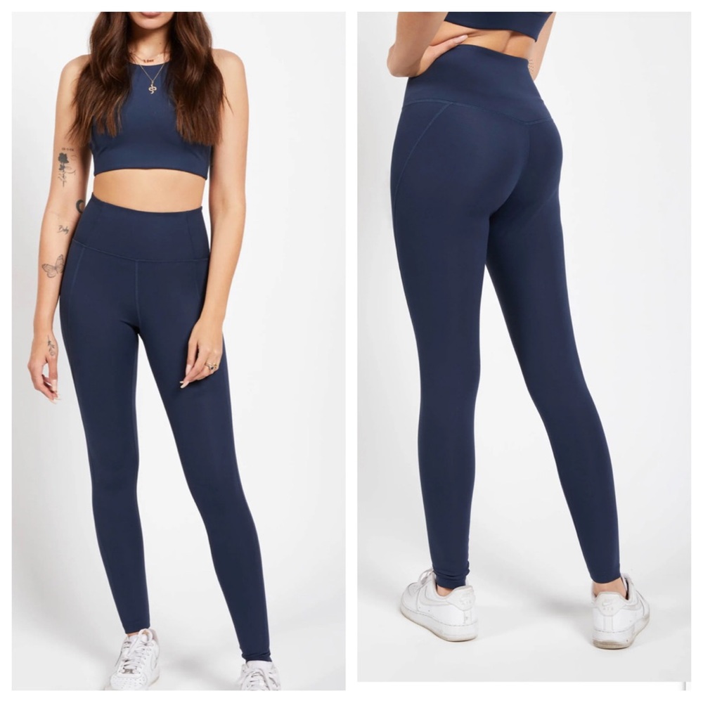 Girlfriend Collective Navy Blue 7/8 Leggings - Size Small